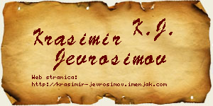 Krasimir Jevrosimov vizit kartica